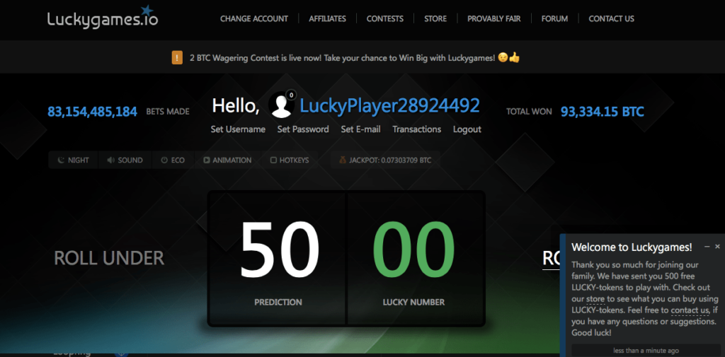 luckygame jeux bitcoins 